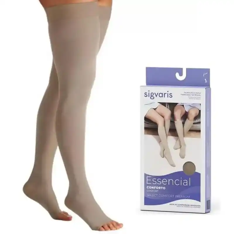 Meia de Compressão Sigvaris Coxa 20-30 mmHg Select Comfort Tamanho G